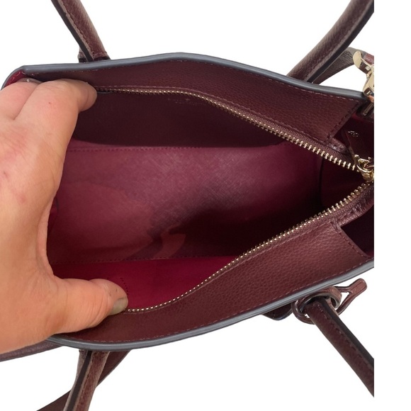 NWT Kate Spade Eva Small Top Zip Satchel in Cherrywood Red - Picture 7 of 14